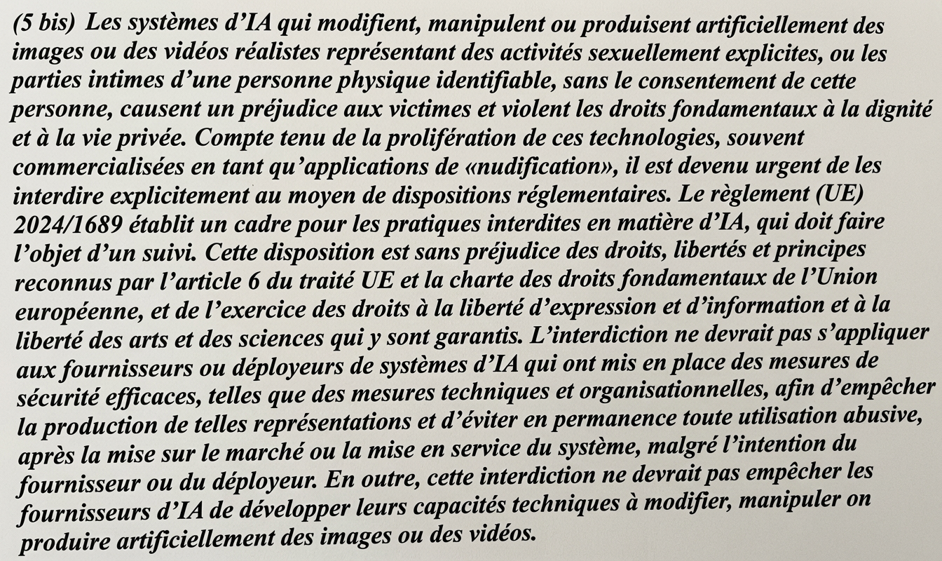Amendement de l'article dans la position du PE du 26 mars 2026
